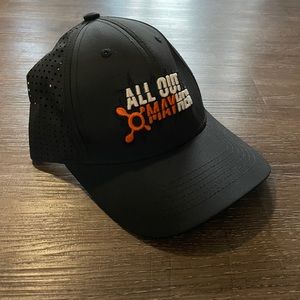 “All Out Mayhem” Orangetheory Black Baseball Cap Mesh White Velcro Adjustable